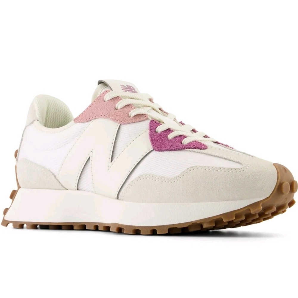 New Balance Calia 327 Sneaker Casual Athletic Shoes Pink White Beige 9.5 Ws327rp - Picture 2 of 10